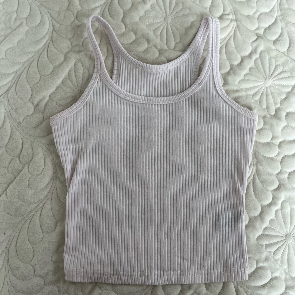 Women's Ribbed Tank Top - White
